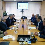 mariano cejas cs durante la reunion con los representantes de la confederacion canaria de empresarios