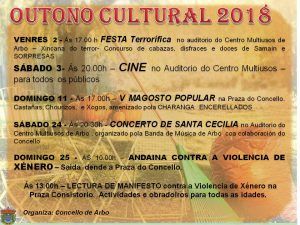 “Otoño Cultural” en el Concello de Arbo 1 outono cultural