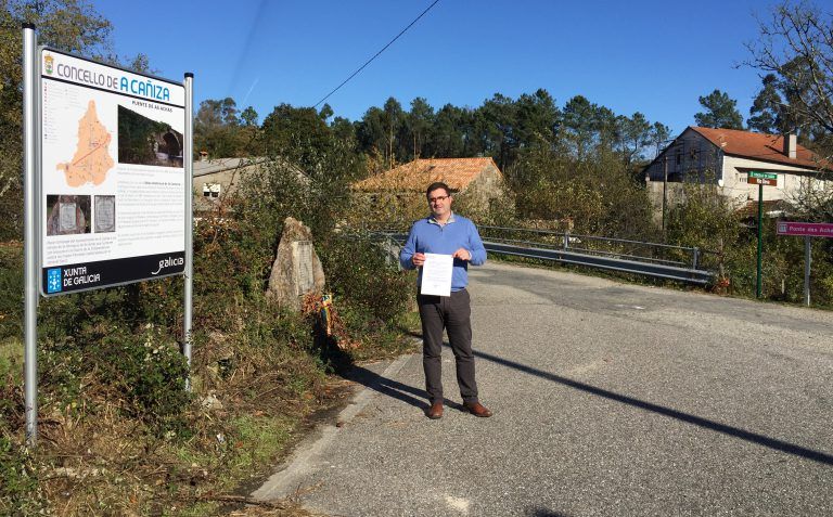 El alcalde de A Cañiza solicita a la Diputación la recuperación del Puente de Astillas y de su entorno