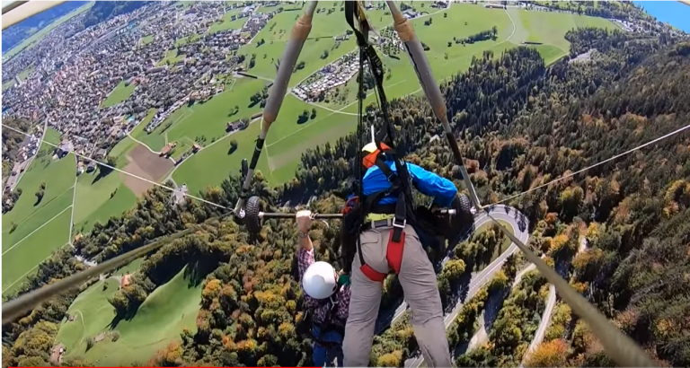 El angustioso descenso de un parapentista al que olvidaron engancharle el arnés