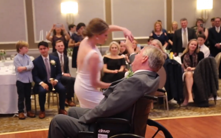El emotivo baile de boda entre una novia y su padre terminal