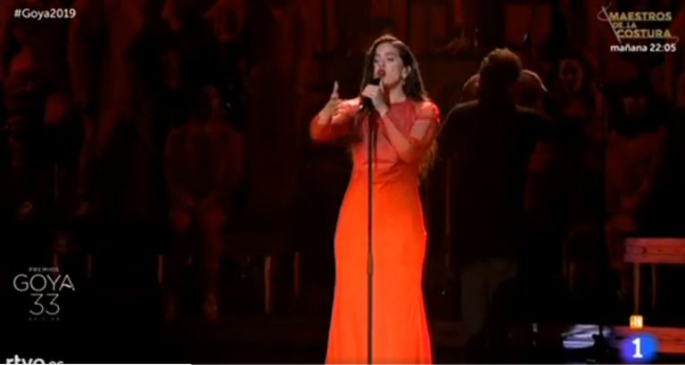 Así fue la espectacular actuación de Rosalía en los Goya (homenaje a Los Chunguitos)