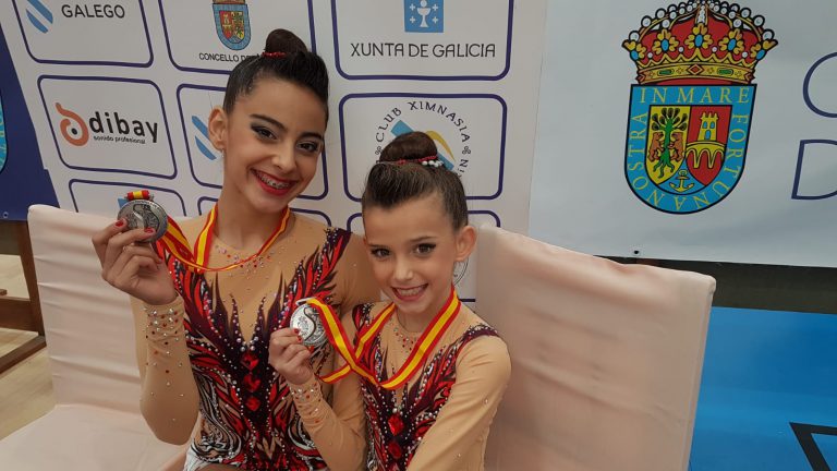 S. M. DE ABONA.: Las gimnastas sanmigueleras Veruska Rodríguez y Lidia Jane Edmonds, Medalla de Plata en la Copa de España