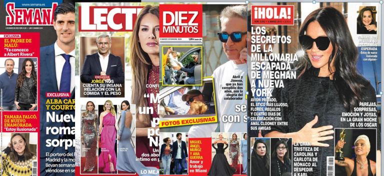 Kiosco rosa: así vienen las portadas de las revistas del corazón