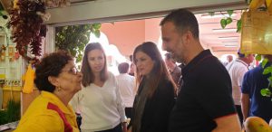 Melisa Rodríguez durante su visita al Mercado Ntra Sra de África