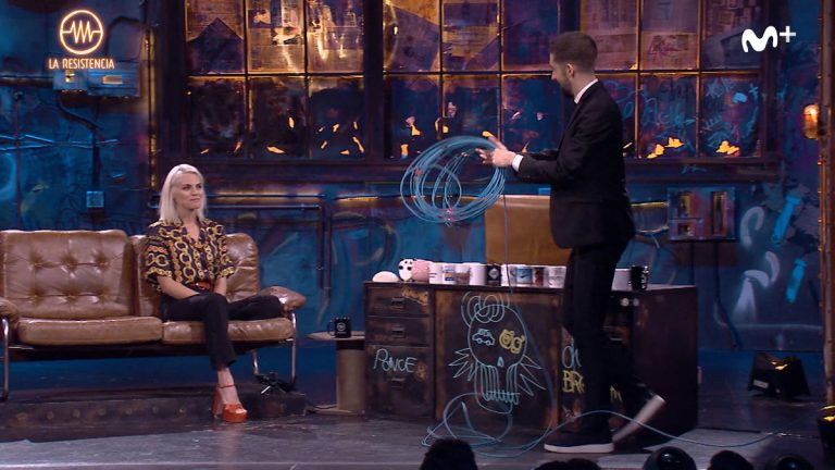 Amaia Salamanca a Broncano en pleno directo: 