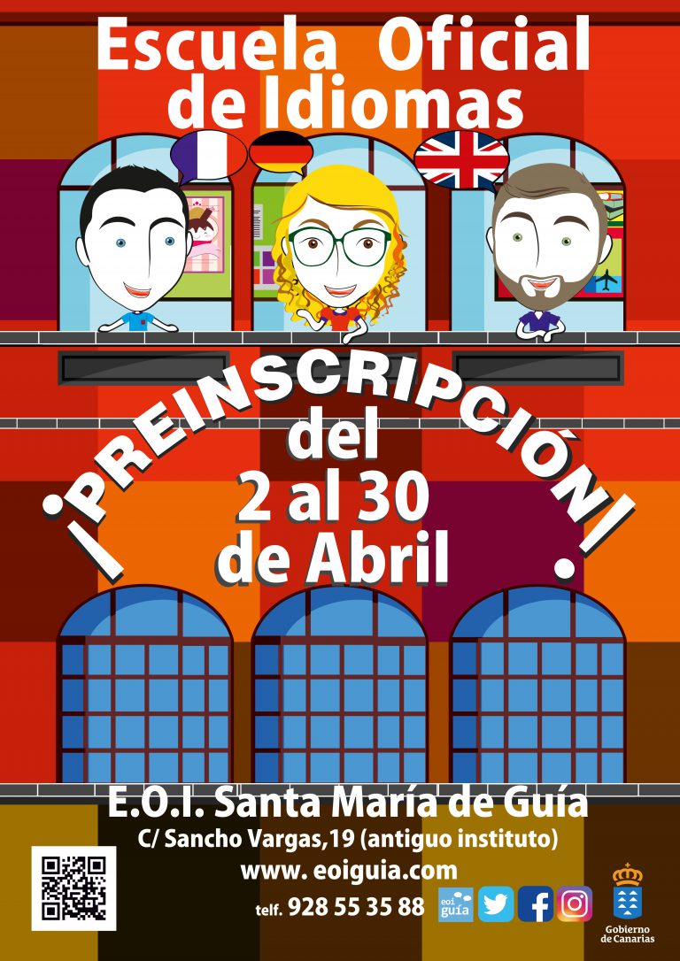 S. Mª DE GUÍA: La Escuela Oficial de Idiomas abre el plazo de preinscripción para nuevos alumnos hasta el 30 de abril