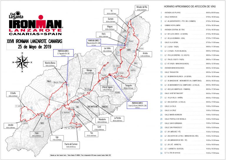 Más de 400 personas velarán por la seguridad durante el 'XXVIII Ironman Lanzarote', que se celebrará el sábado 25 de mayo