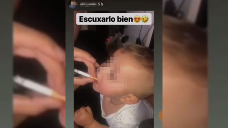 Graba a su bebé fumando en Madrid y lo comparte en Instagram