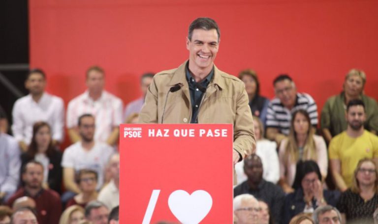 Escasa movilización en último acto de Sánchez en Andalucía