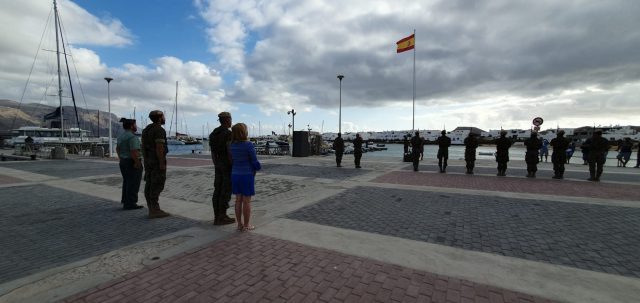 Acto de Arriado de Bandera simultáneo en las ocho islas del Archipiélago Canario. 4 arriado la graciosa 1