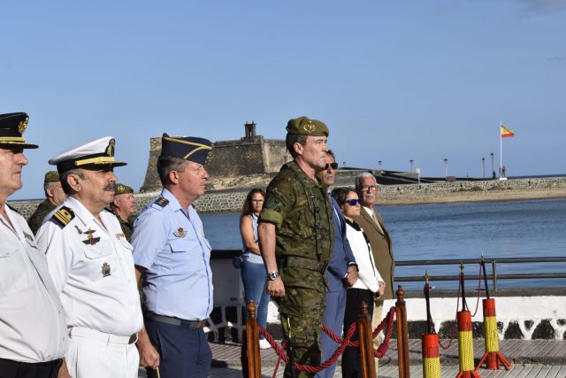Acto de Arriado de Bandera simultáneo en las ocho islas del Archipiélago Canario. 3 arriado lanzarote
