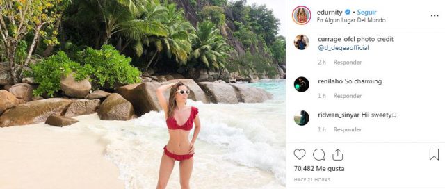 Edurne bate su récord de 'likes' tras publicar una foto en bikini 2 edurne 2