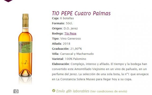 El mejor vino del mundo es... ¡español! 1 Tío Pepe