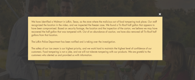 comunicado blue bell