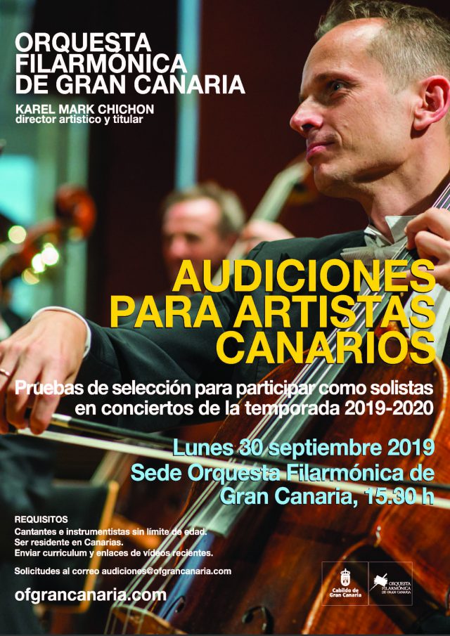 Audiciones artistas canarios OFGC cartel