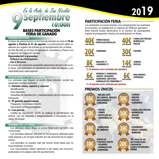 Diptico Interior Feria de Ganado 2019