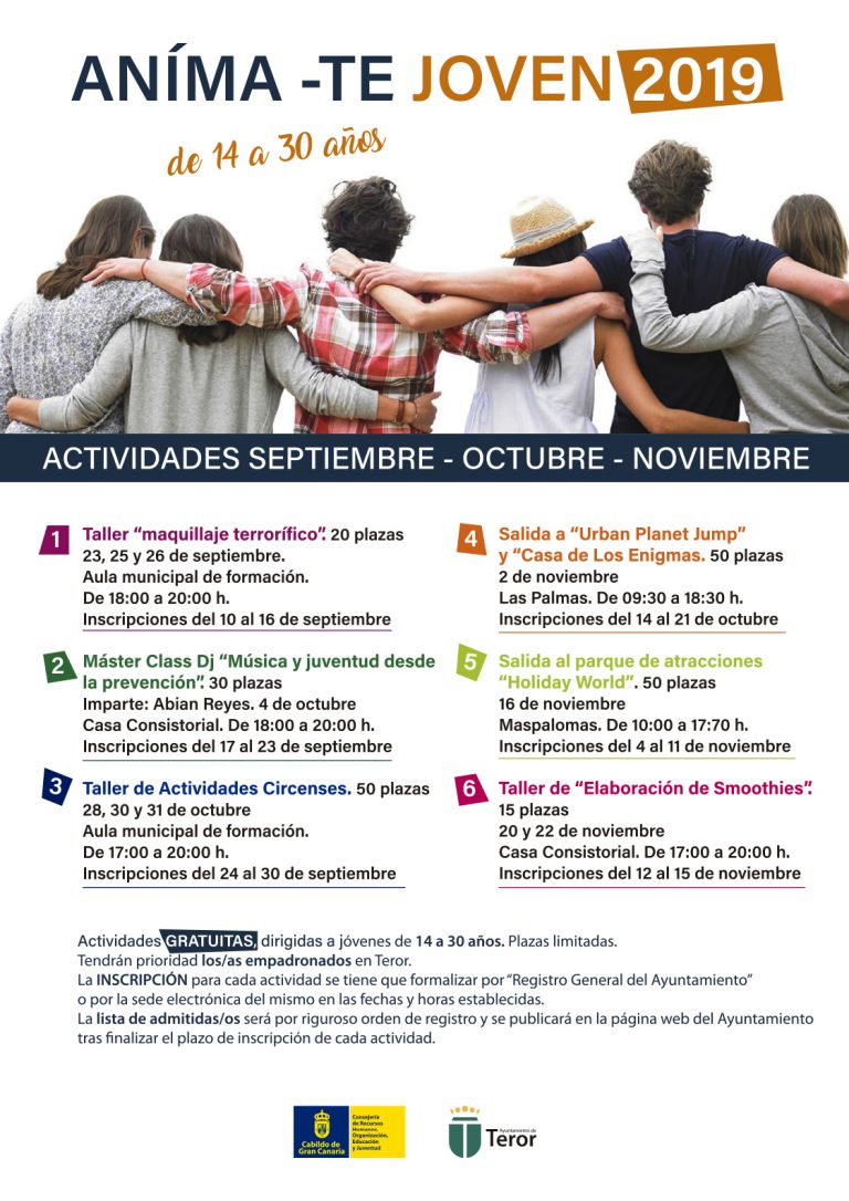 El Ayuntamiento de Teror organiza un taller circense con el programa 'Aníma-te Joven 2019'