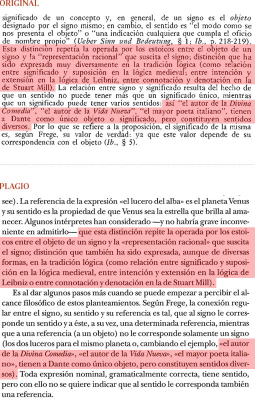 Acusan al presidente del Senado de plagiar a nueve autores en su manual de filosofía 35 plagio original