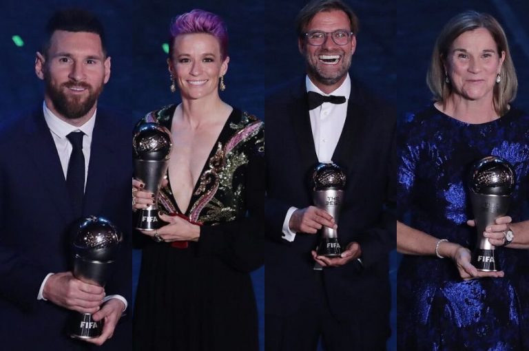 Messi y Rapinoe, ganan el premio The Best de la FIFA