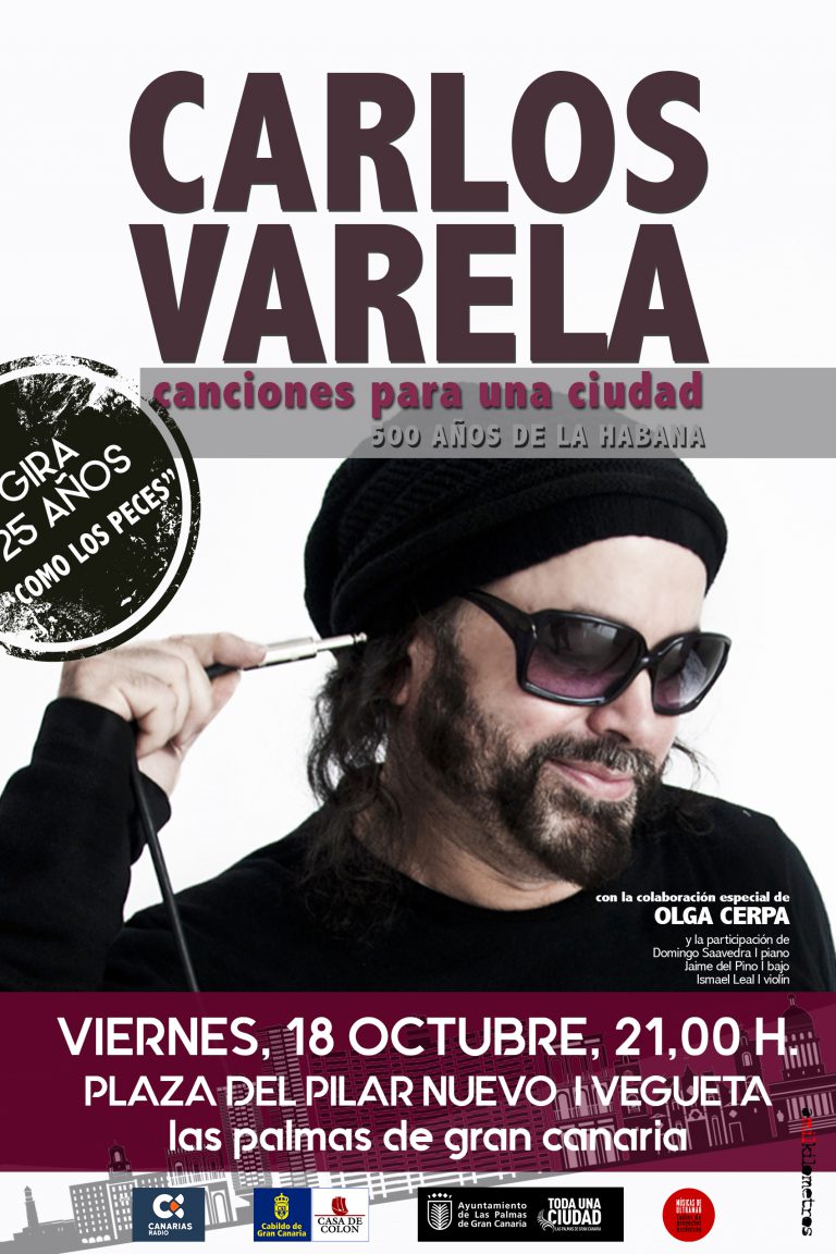 Carlos Varela se acomoda en la Plaza del Pilar Nuevo para descubrir sus nuevas canciones