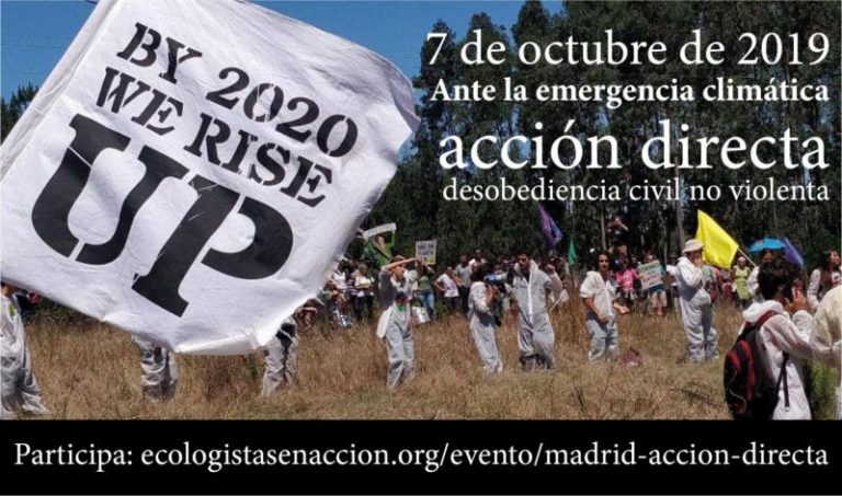 Defensores del clima preparan una acción ilegal para este lunes en Madrid