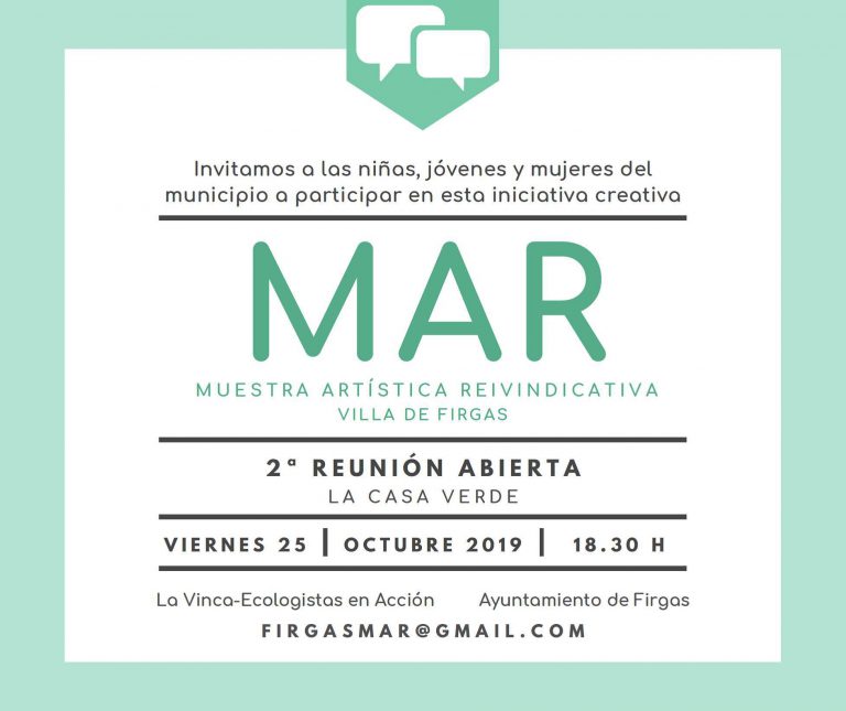 Segunda reunión abierta para desarrollar el proyecto MAR, el viernes 25 de octubre en LA CASA VERDE de Firgas