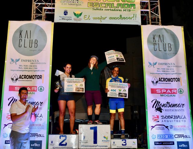 Blas Rivero y Hildegunn Hovdenak, vencedores de la IV Crono Escalada a Cortadores 1 Podio genera femenino IV Crono Escalada KAI Club Cortadores