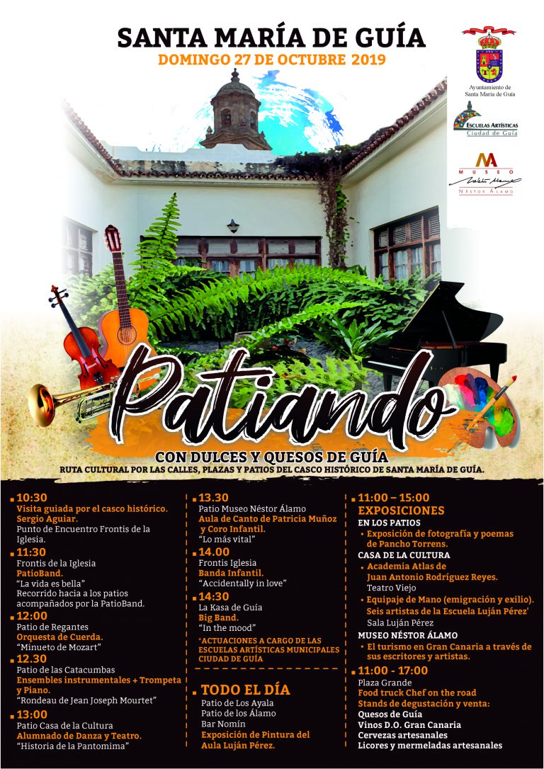 Santa María de Guía abre con música, teatro, danza, quesos y dulces sus casas señoriales durante la Ruta ‘Patiando’ 