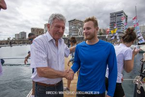 Pedro Quevedo da la bienvenida y traslada el apoyo de la ciudad a los regatistas de la Mini-Transat 11 minitransat