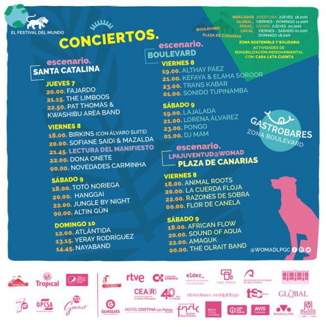 WOMAD Gran Canaria-Las Palmas de Gran Canaria 2019 y Museo Elder difunden el conocimiento del espacio 3 programaciónwomad2