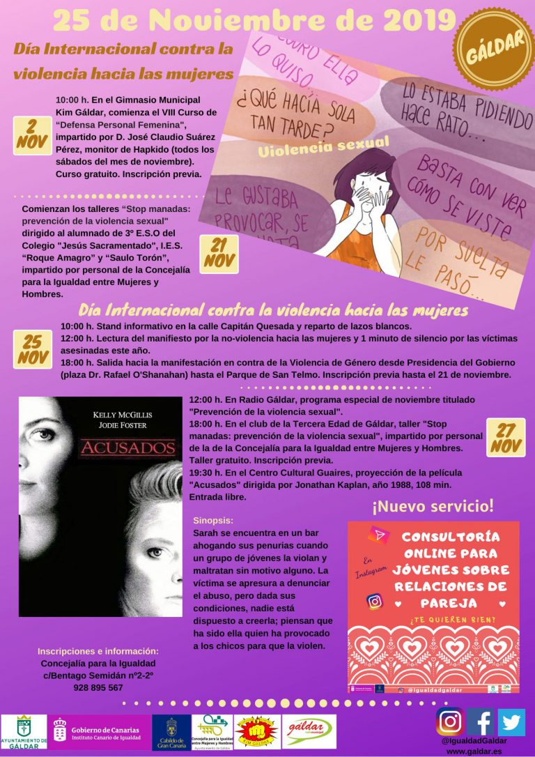 Gáldar se suma a la conmemoración del Día Internacional contra la Violencia hacia las Mujeres