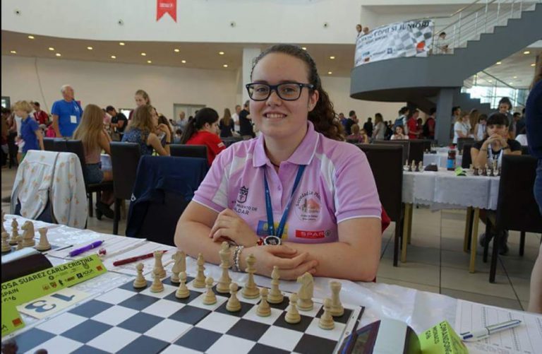 La ajedrecista galdense Carla Sosa, Premio Joven Canarias 2019