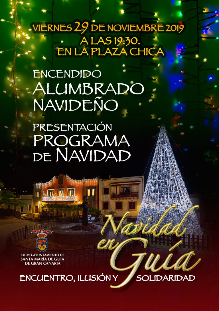 Encendido del Alumbrado Navideño y presentación del Programa de las Fiestas de Navidad este viernes en Santa María de Guía