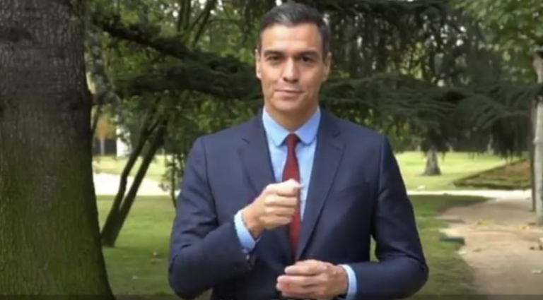 Sánchez pide el voto en lengua de signos