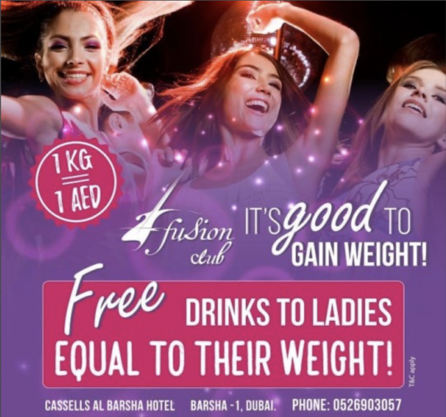 Un bar ofrece descuentos a sus clientas en función de su peso 33 Captura de pantalla 2019 11 19 a las 10.47.02