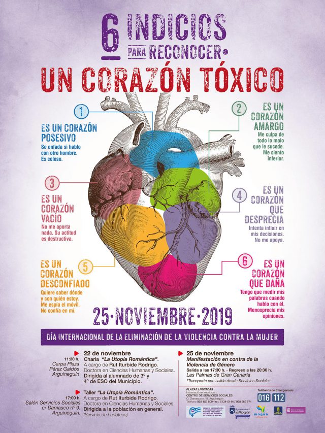 Cartel Programa Día Internacional de la Eliminación de la Violencia contra la Mujer Mogán 2019