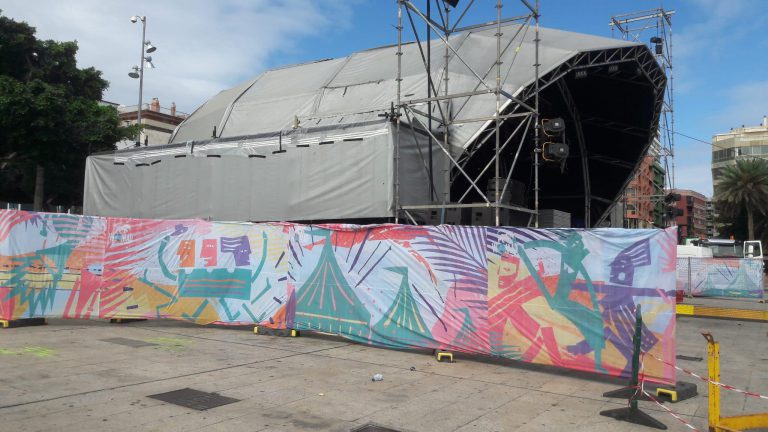 WOMAD Gran Canaria-Las Palmas de Gran Canaria estrenará cerramientos creativos en sus escenarios y un diseño de luces led que ahorrará energía 