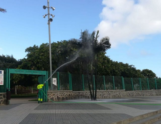 Lavado Parque Juan Pablo II