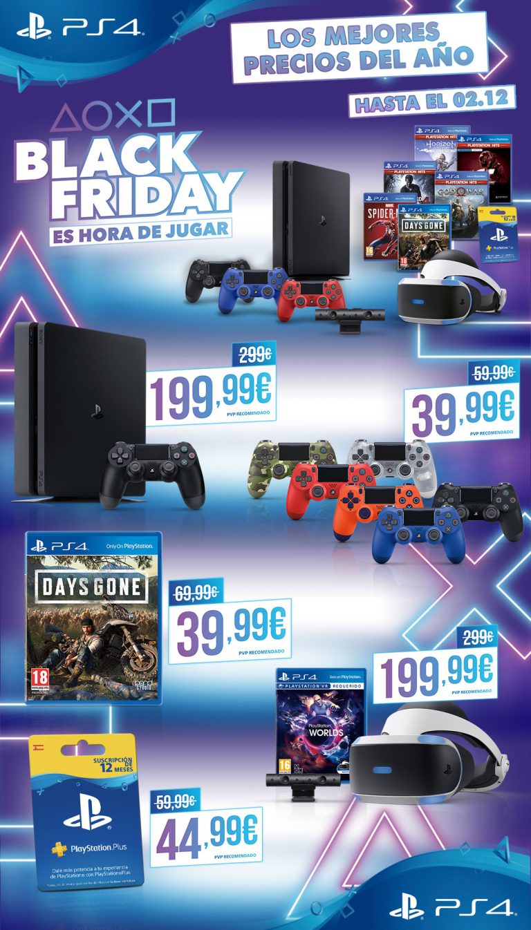Playstation añade nuevas rebajas en packs de PS4 y VR por el Black Friday