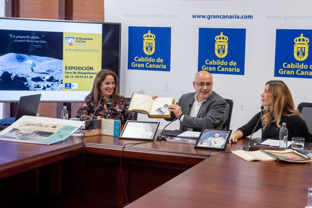 Una exposición en el Faro de Maspalomas recordará la visita en 1969 de los astronautas del Apolo11 a Gran Canaria 15 Presentación de la exposición que quedará expuesta hasta enero de 2020 en el Faro de Maspalomas