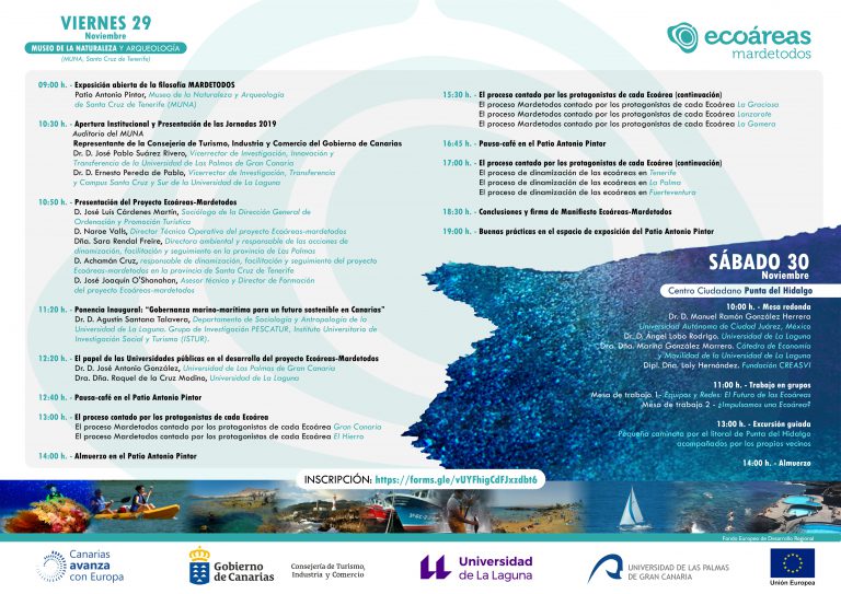 El Vicerrector de Investigación José Pablo Suárez participa en Tenerife en la Inauguración de las Jornadas Mardetodos y en un acuerdo de colaboración con la ULL