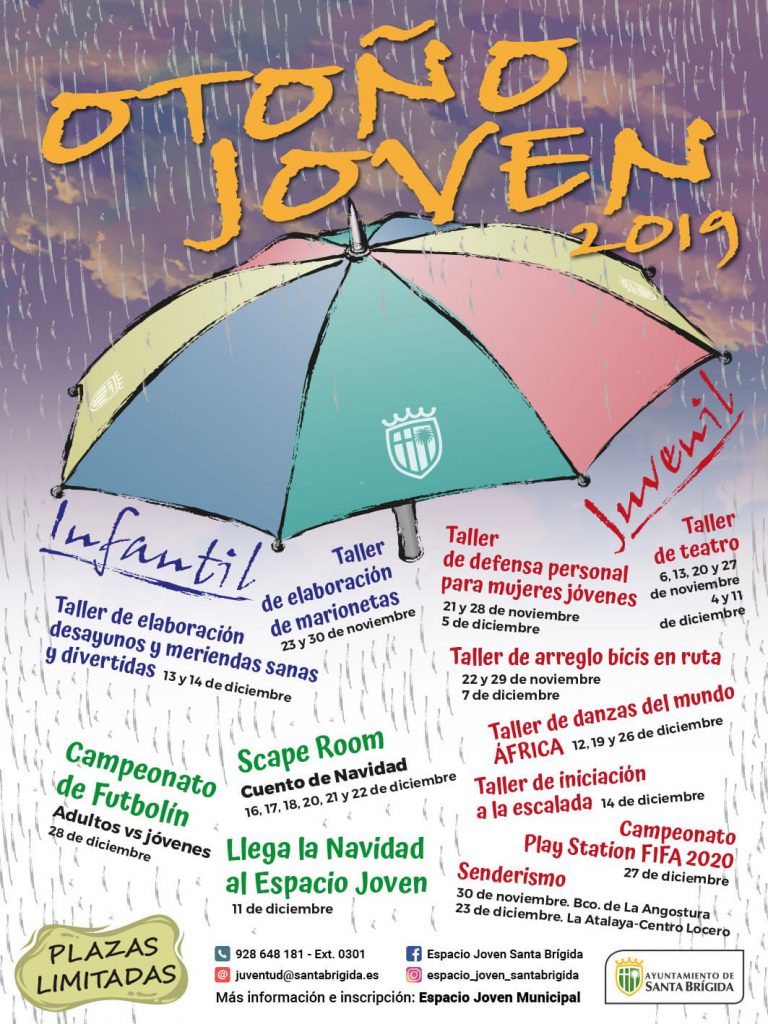 El Ayuntamiento de Santa Brígida presenta la nueva programación de actividades juveniles para este otoño