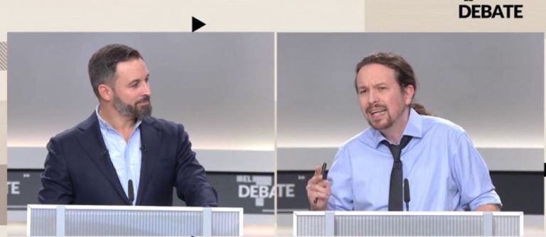 Debate electoral: tenso cruce de acusaciones entre Abascal e Iglesias