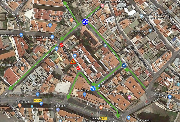 La Policía Local de Gáldar informa de cambios circulatorios en la calle Calvario