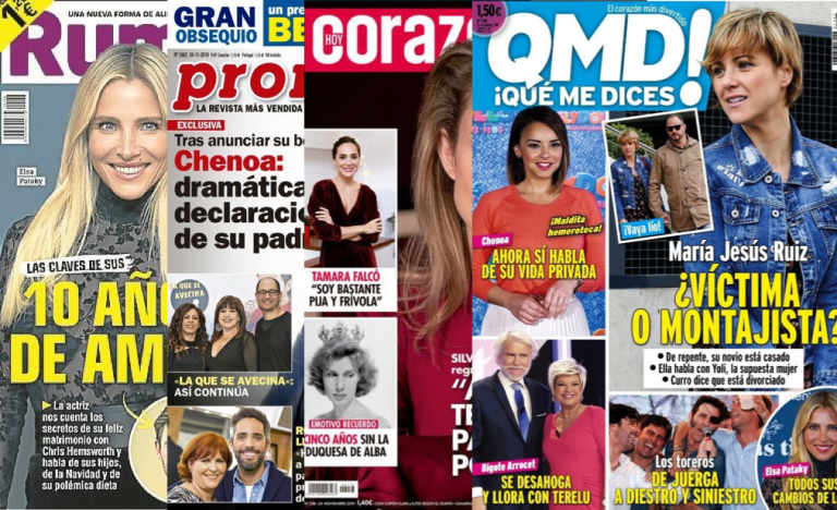 Kiosco rosa: portadas de las revistas del corazón