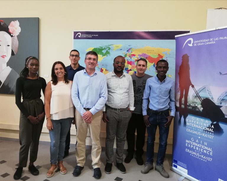 La ULPGC recibe a cuatro estudiantes africanos del programa de movilidad Erasmus+KA1077