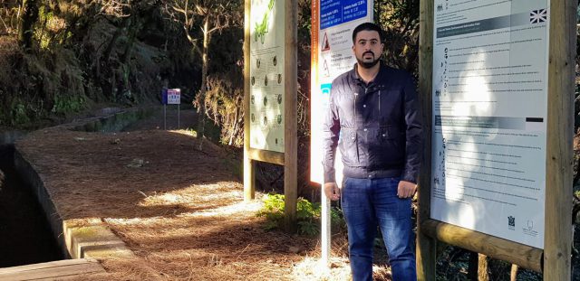 Borja Perdomo en sendero Marcos y Cordero 2