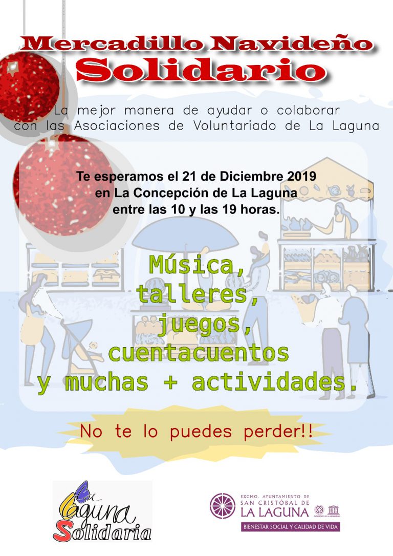El Ayuntamiento de La Laguna organiza este sábado el Mercadillo Navideño Solidario