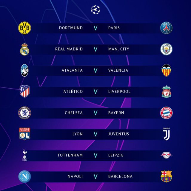 Así quedan los emparejamientos de octavos de final de UEFA Champions League: cocos para Madrid y Atleti 1 enfrentamientos Champions